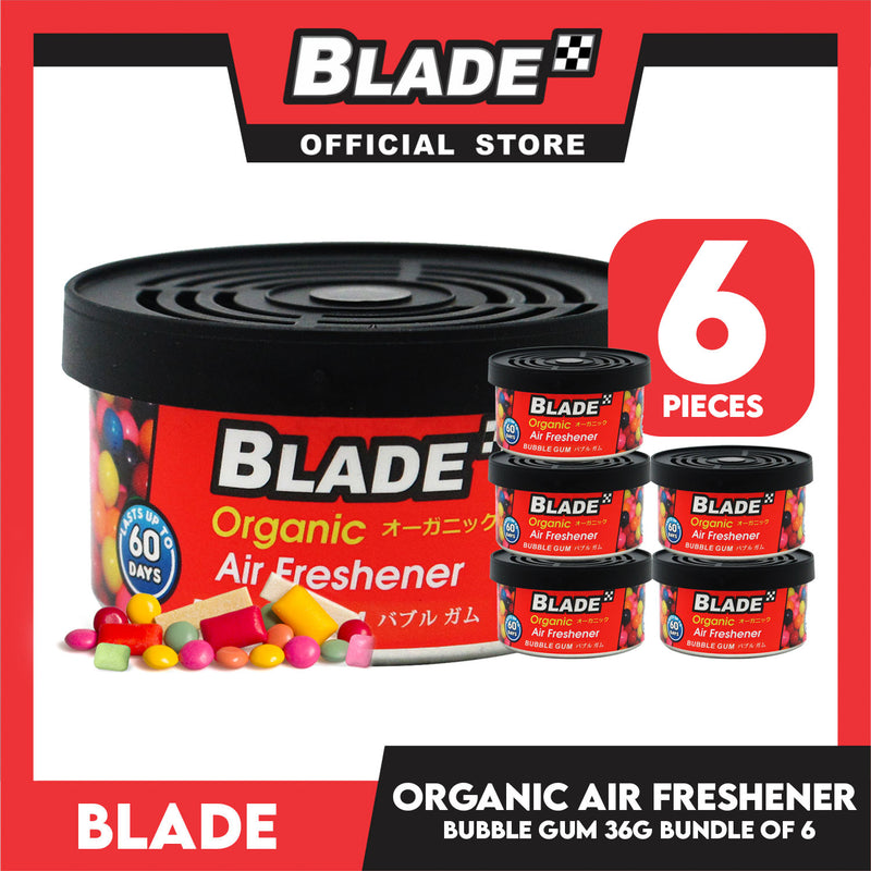 6pcs Blade Organic Air Freshener Bubble Gum 36g