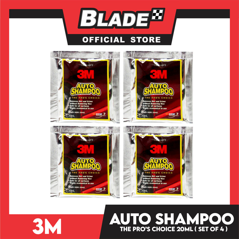 3M Auto Shampoo The Pro's Choice Set of 4 Sachet