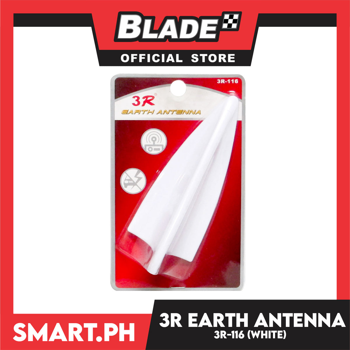 3R Earth Antenna Universal Shark Fin Car Antenna 3R-116 (White)