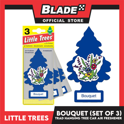 4pcs Little Trees Car Air Freshener U3S-32002 Bouquet (Set of 3) Hanging Tree Provides Long Lasting