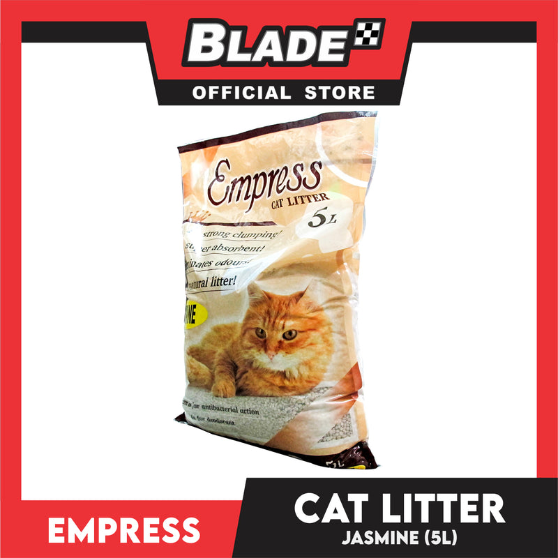 Empress Cat Litter 5 Liters (Jasmine Scent) Strong Clumping, Eliminates Odors, 99% Dust Free, 100% Natural Cat Litter
