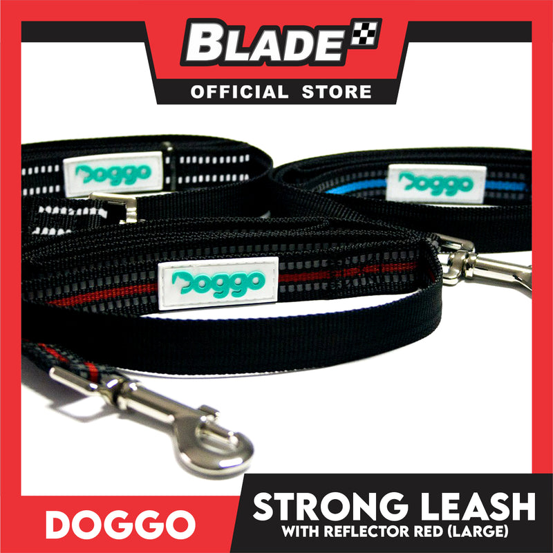 Doggo Strong Leash with Reflector (Red) Comfortable Dog Leash