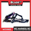 Michiko Pattern Harness Set Dark Blue (Large) Perfect for Your Dog