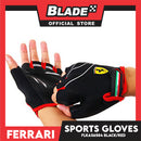 Ferrari Sports Gloves FLKA56584 Large Black/Red (Pair)