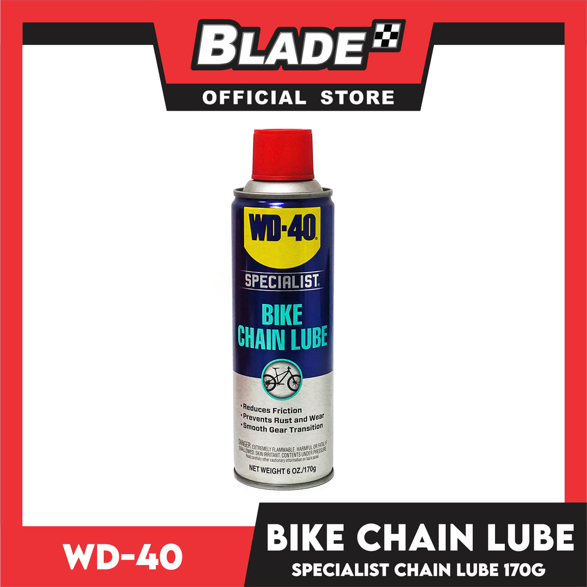WD-40 Bike Chain Lube 6oz Superior PTFE Lube to Keep Your Bicycle Chains Running Smoother for Longer