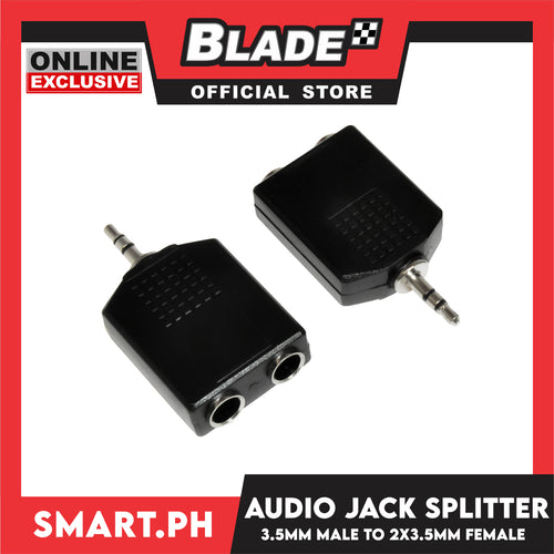 2pcs 3.5mm Male Audio Jack Splitter  to Dual 3.5mm Female Stereo Interconnect Audio Adapter
