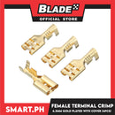 4pcs Female Terminal Crimp Gold Plated With Cover 6.3mm Non-insulated Crimp Terminals Cable Lug Wire Connectors