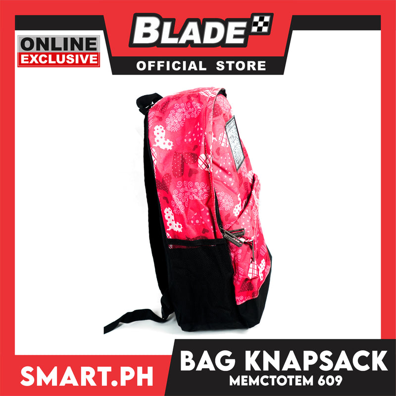 Gifts Backpack Knapsack Memctotem 609 (Assorted Color with Heart Design) Lightweight Backpack for School and Travel