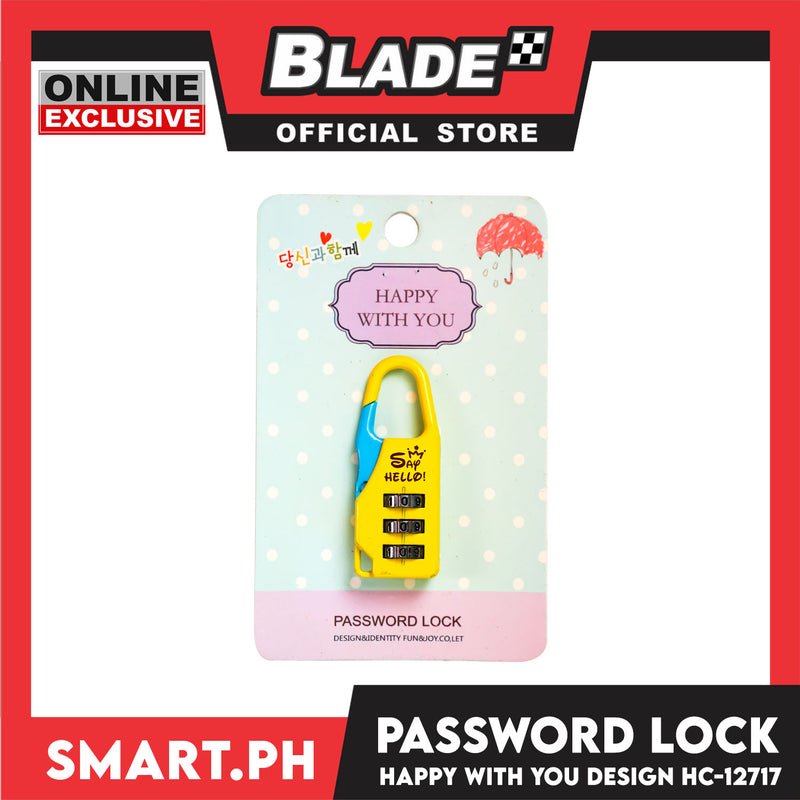 Gifts Padlock With Password HC-12717 (Assorted Designs and Colors)