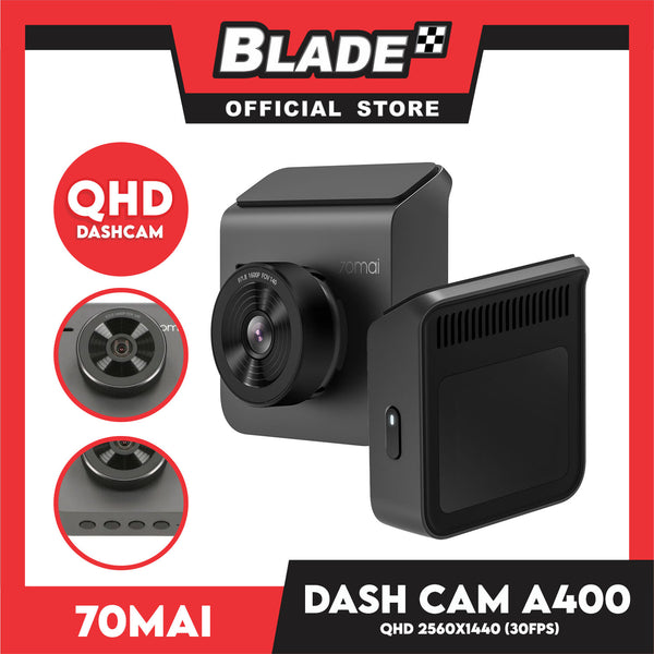 70Mai Dash Cam A400 (Gray) 1440P Quad HD + 145 Field of View, 24H Parking Surveillance