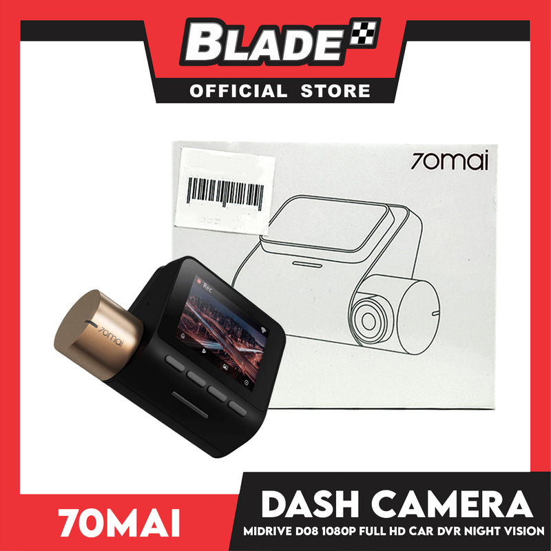 70mai Smart Dash Cam Lite MIdrive D08 1080P Full HD Car DVR Night Vision Parking Monitor Global Version