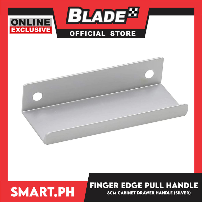 8cm Cabinet Finger Edge Full Hidden Handle Stainless (Silver)