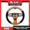 Dub Steering Wheel Cover AN8908 (Black/Beige) for Toyota, Mitsubishi, Honda, Hyundai, Ford, and more