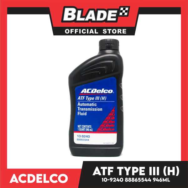 ACDelco ATF Type III (H) Automatic Transmission Fluid 10-9240 88865544 946ml
