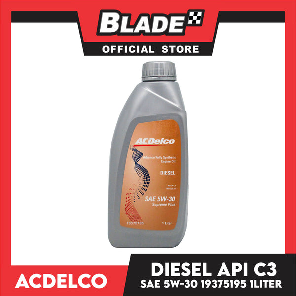 ACDelco Advance Fully-Synthetic Engine Oil Diesel SAE 5W-30 Supreme Plus 19375195 1Liter