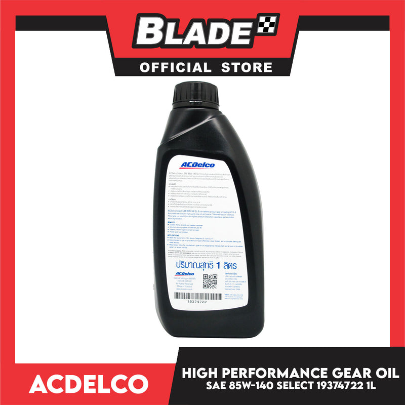 ACDelco High Performance Gear Oil API Gl-5 SAE 85W-140 Select 19374722 1 Liter