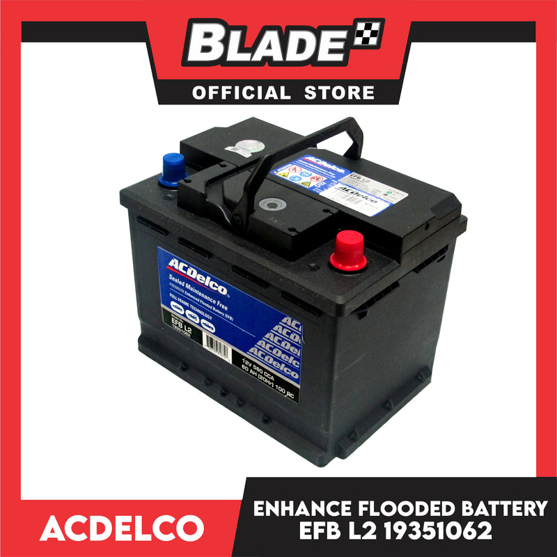 ACDelco Sealed Maintenance Free Premium Enhance Flooded Battery EFB L2 19351062 Full Frame Technology