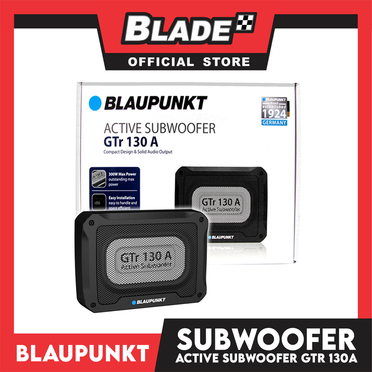Blaupunkt Active Subwoofer GTr130A Compact Design & Solid Audio Output