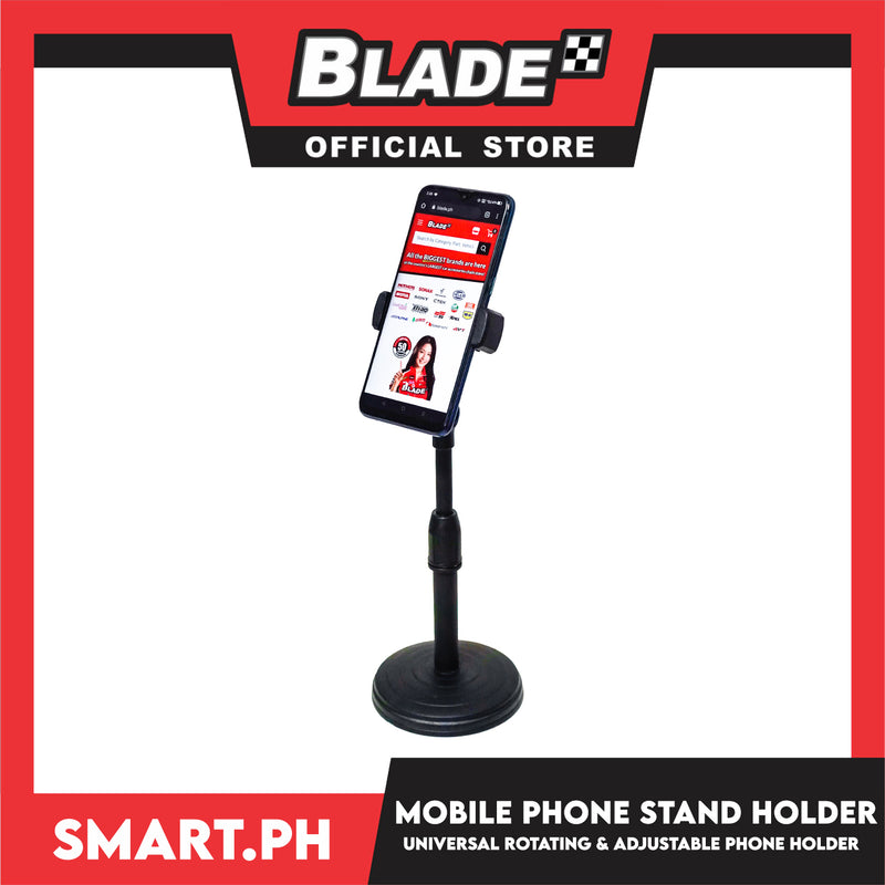 Mobile Phone Stand Holder, Universal Rotating and Adjustable Phone Holder (Black)