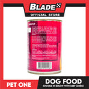 Pet One Adult Wet Canned Dog Food 405g (Chunks In Gravy With Beef, Choice Cuts)
