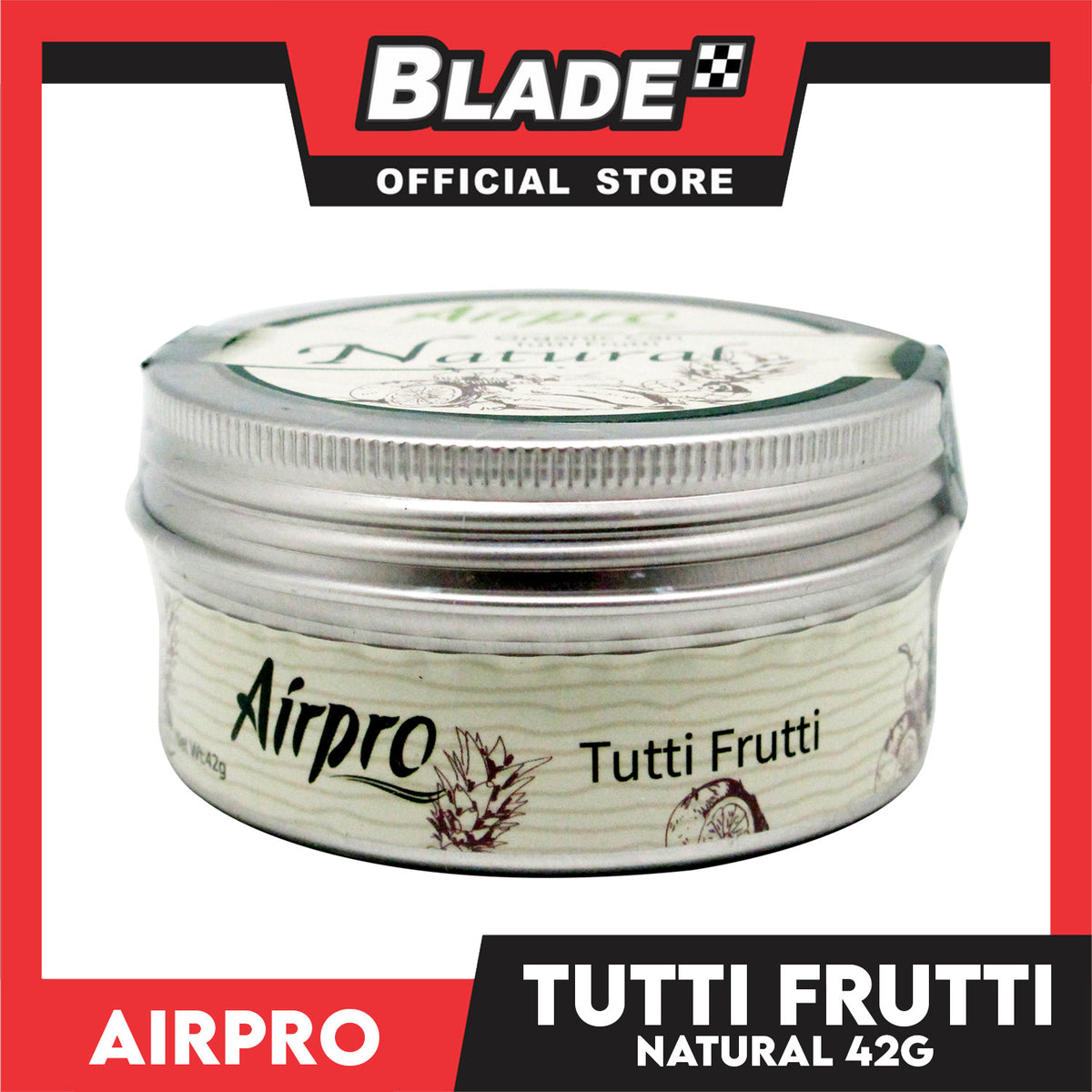 Airpro Air Freshener Organic Can Tutti Frutti Natural 42g