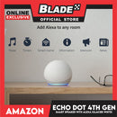 Amazon Echo Dot 4th Gen. Smart Speaker with Clock and Alexa (Glacier White)