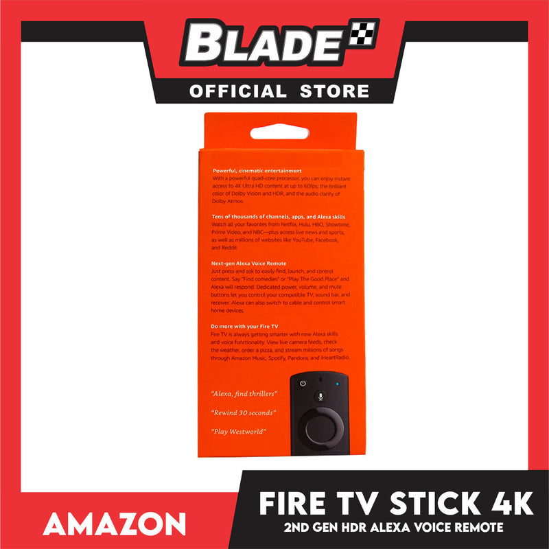 Amazon Fire Tv Stick 4K 2nd Gen with Alexa Voice Remote -Smart Tv