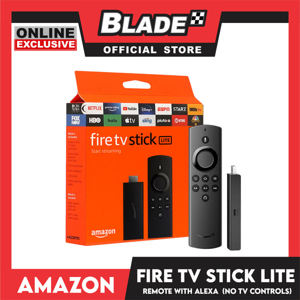 Amazon Fire TV Stick Lite with Latest Alexa Voice Remote Lite (No TV controls), HD Streaming Device