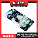 Ambi Pur Car Air Freshener Premium Clip Refill (Aqua) 7.5ml