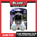 AmbiPur Car Air Freshener Mini Clip (Lavender Spa) with Two Extra Refill 2 x 7.5ml.