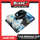 Ambi Pur Car Air Freshener Premium Clip with Two Extra Refill (Pacific Air) 2 x 7.5mL