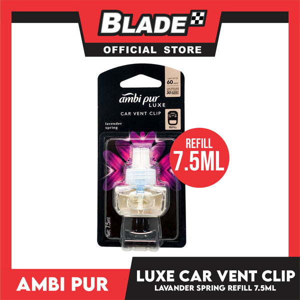 Ambi Pur Luxe Car Vent Clip Refill 7.5ml Lavender Spring