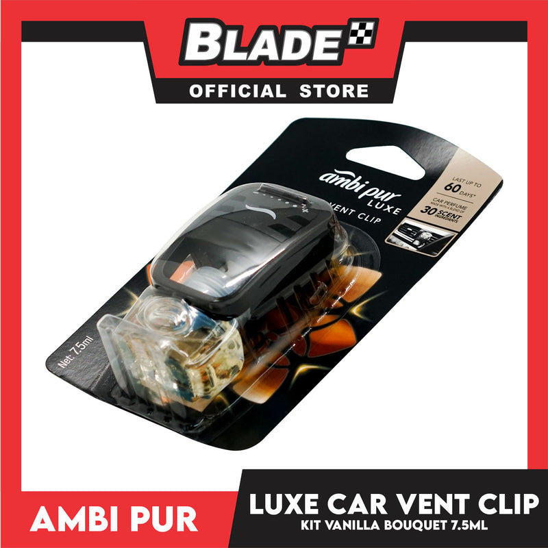Ambi Pur Luxe Car Vent Clip Kit 7.5ml Vanilla Bouquet