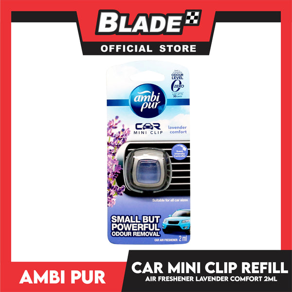 Ambi Pur Car Air Freshener Mini Clip (Lavender Comfort) 2ml