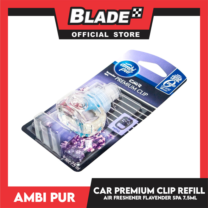 Ambi Pur Car Air Freshener Premium Clip Refill (Lavender Spa) 7.5ml