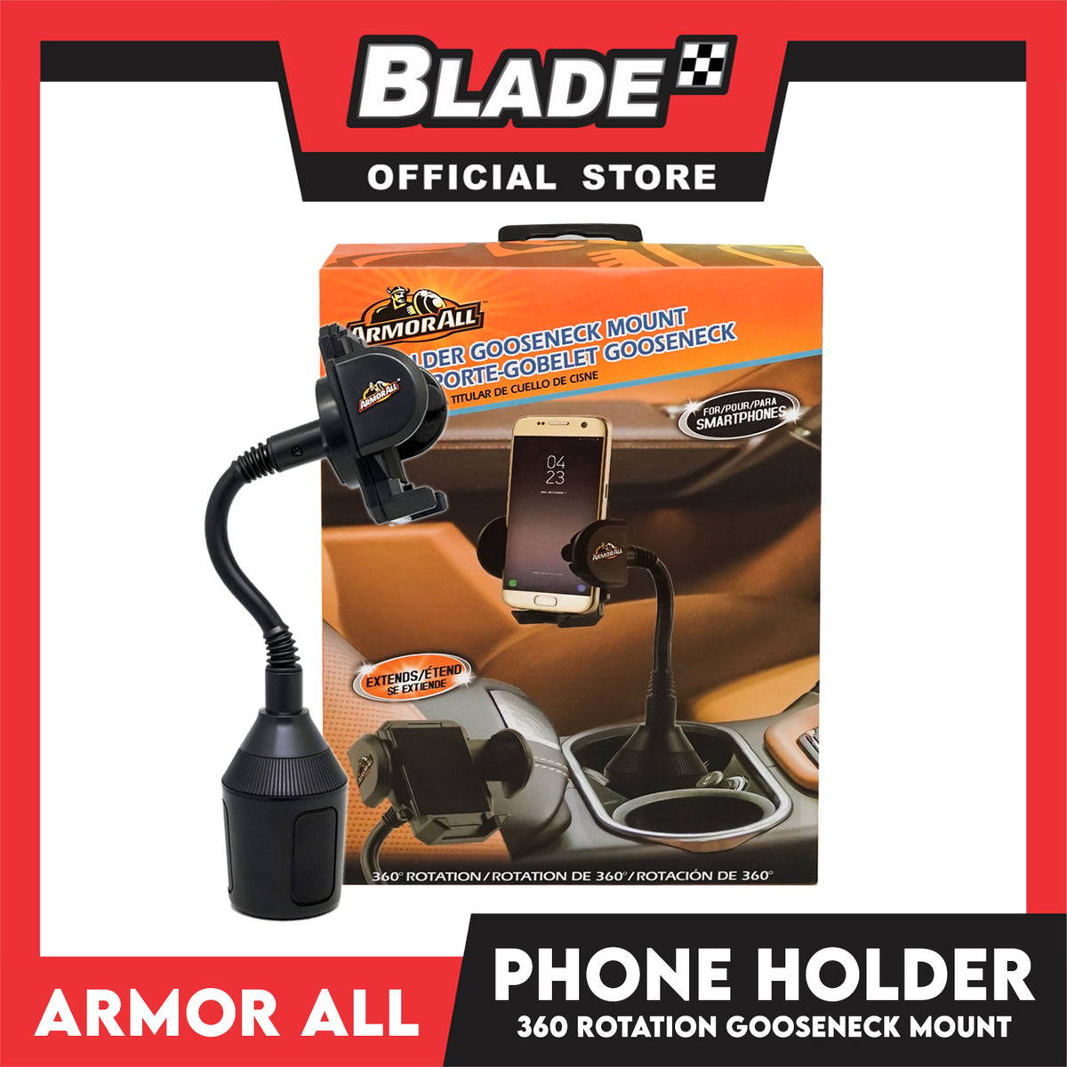 Armor All Cup Holder Goose-neck Mount AMH3-1003