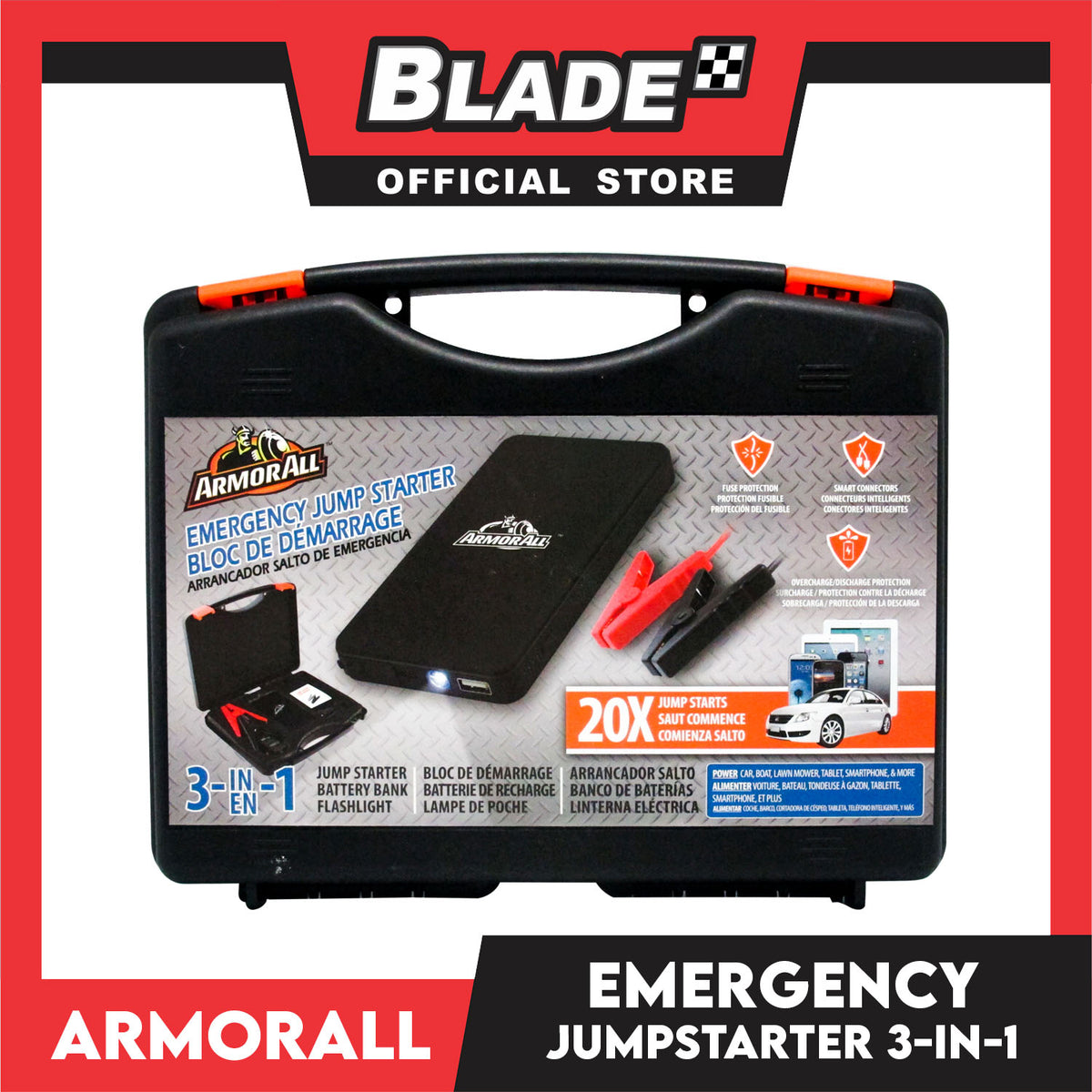 Armor All 3-in-1 Emergency Jump Starter AJS8-1001 6000mAh