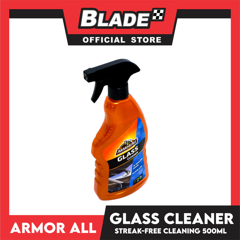 Armor All Glass Cleaner 500ml For Streak Free Cleaning, Designed To Remove Road Dirt, Grime and Insects From Your Vehicle Windscreen