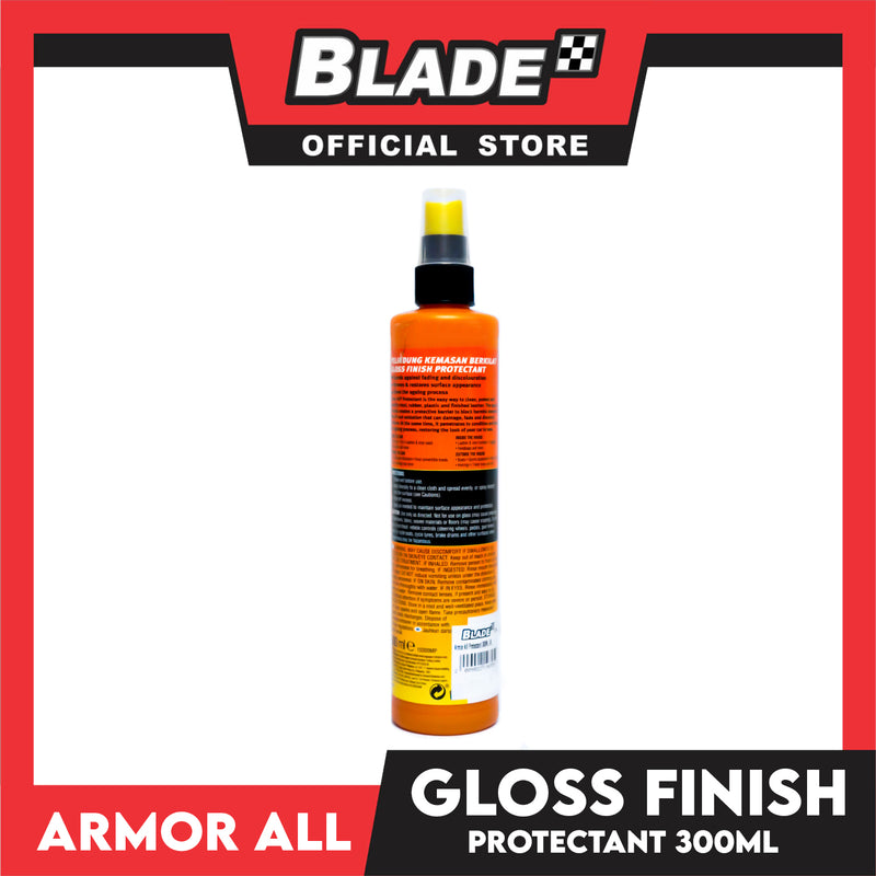Armor All Gloss Finish Protectant Clean, Shines and Protects Vinyl, Rubber and Plastic 300ml Suitable for Automotive, Household and Marine Usage