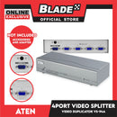 Aten 4 Port Video Splitter VS-94A (350MHz) Duplicates 1 Video Signals To 4 Displays (1 Unit And No Adaptor, No Accessories)