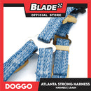 Doggo Atlanta Strong Harness and Leash Set Small Size (Black)