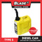 Type S Fuel Tank 5L Diesel AC5737 Auto ShutOff Diesel Can (Yellow)
