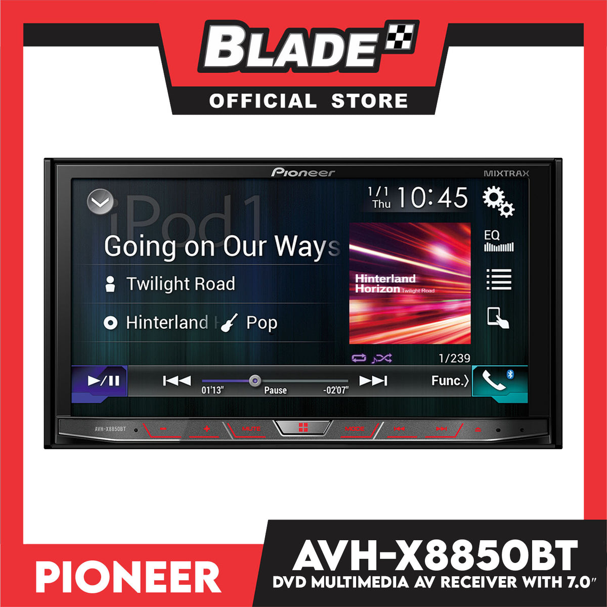 Pioneer AVH-X8850BT 7 2-Din DVD, CD, Dual USB, SD, BT,Car Play, MIXTRAX