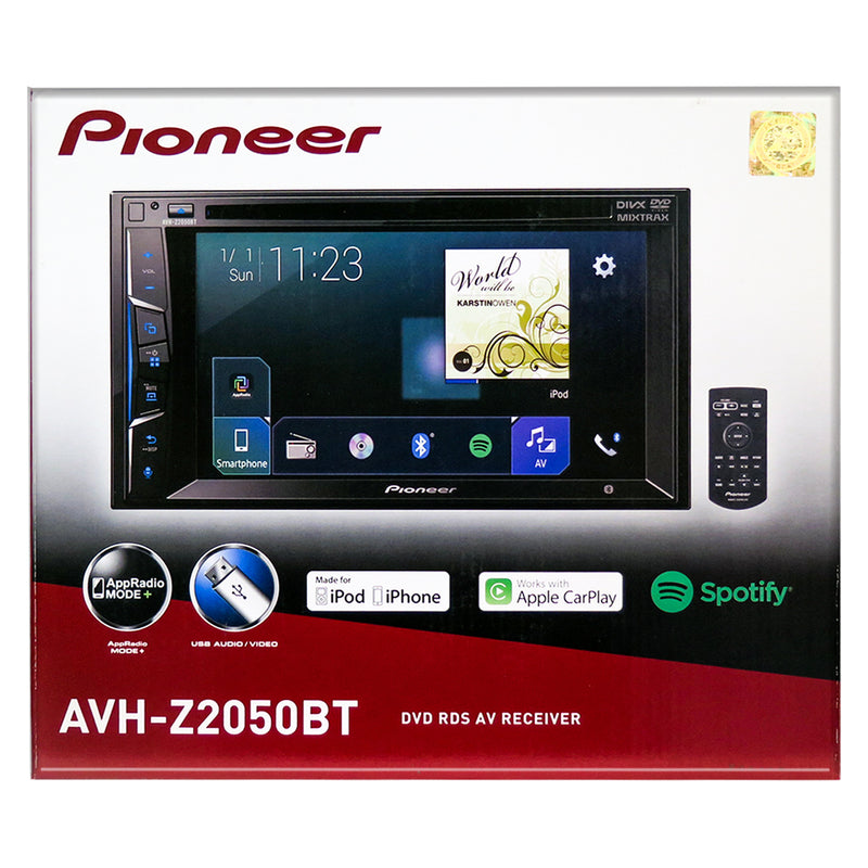 Pioneer AVH-Z2050BT In-Dash Double-DIN DVD Multimedia AV Receiver with 6.2äó? WVGA Touchscreen Display