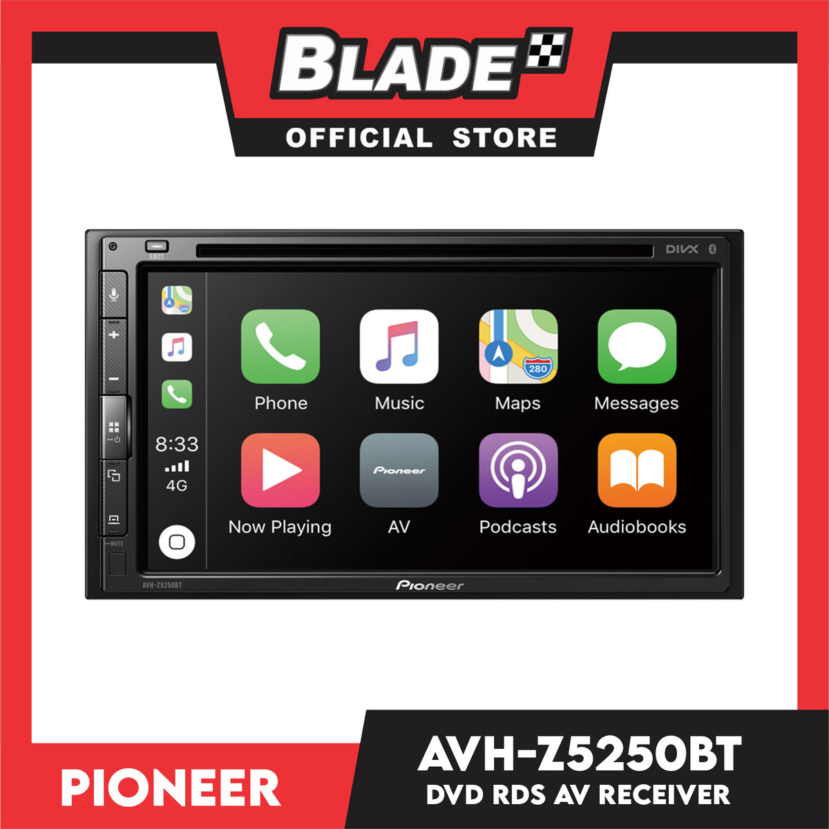 Pioneer AVH-Z5250BT 6.8" DVD RDS AV Receiver