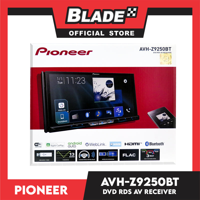 Pioneer AVH-Z9250BT 7'' WVGA DVD RDS AV Receiver Touchscreen Display
