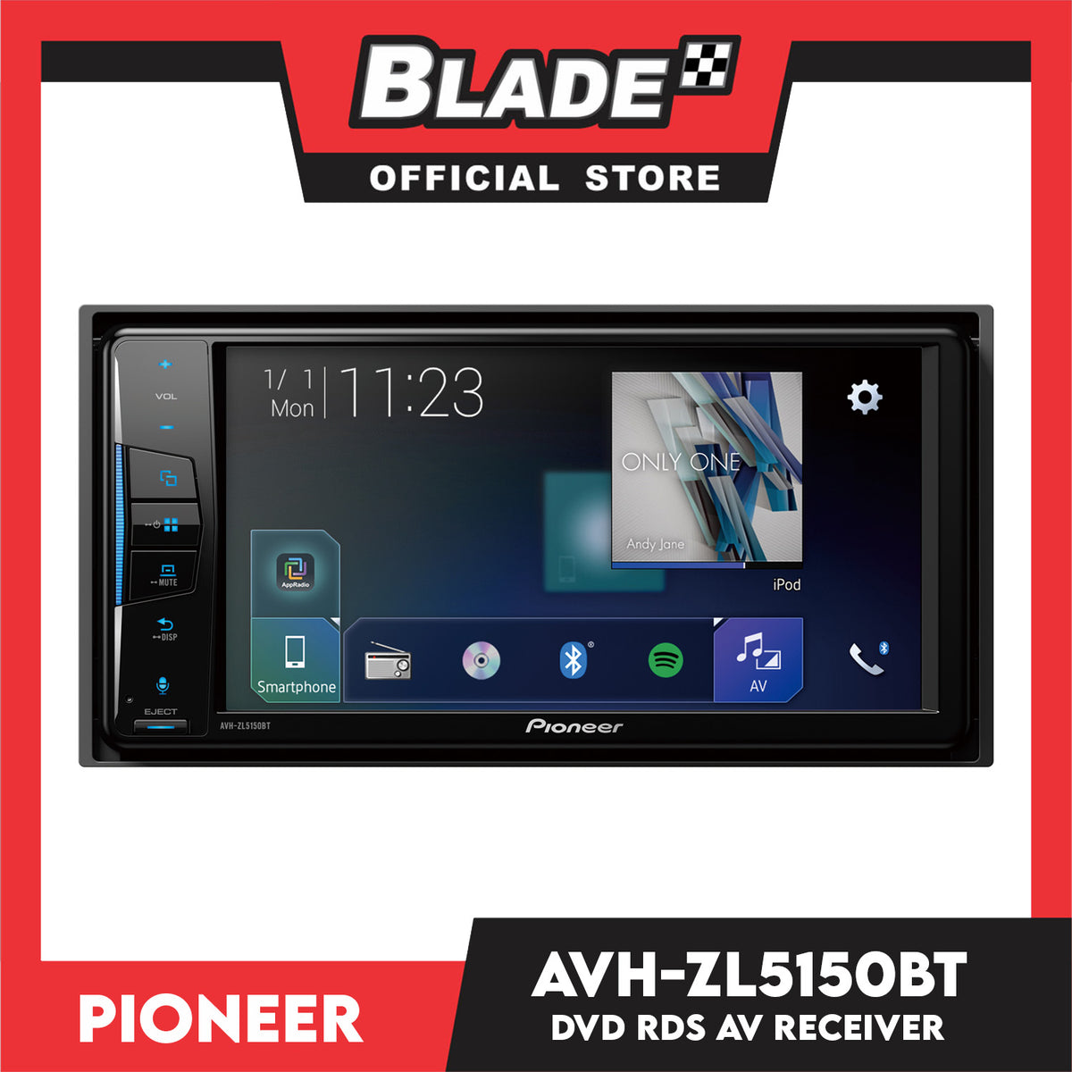 Pioneer AVH-ZL5150BT 7" 200mm Touch-screen Multimedia player with Mobile Devices