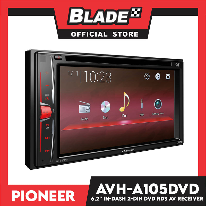 Pioneer AVH-A105DVD 6.2 In-Dash 2-Din DVD RDS AV Receiver