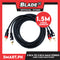 3 Meters 2 RCA to 2 RCA Male Stereo Audio Cable Gold Plated for Home Theater, HDTV, Gaming Consoles, Hi-Fi Systems 6ft