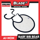 Ainon Baby Bib Bear Design with Red Pipping AN-211B (Blue)